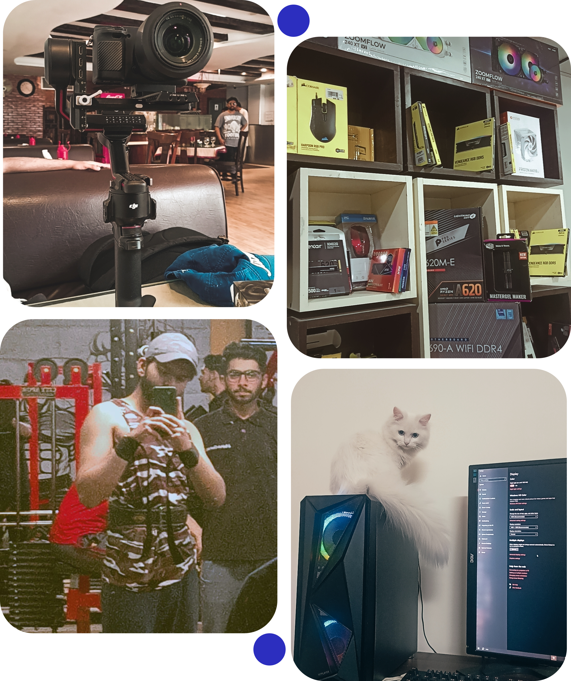 Collage of hobbies